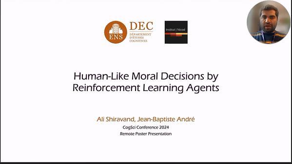 Human-Like Moral Decisions by Reinforcement Learning Agents