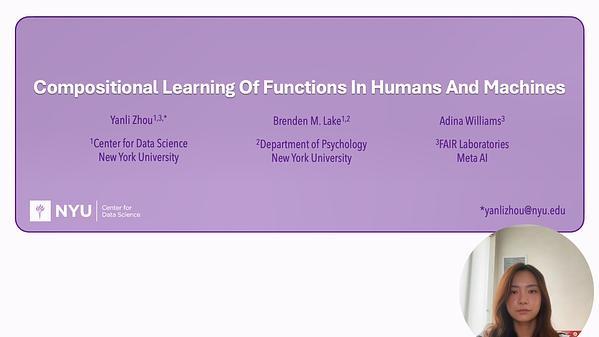 Compositional learning of functions in humans and machines