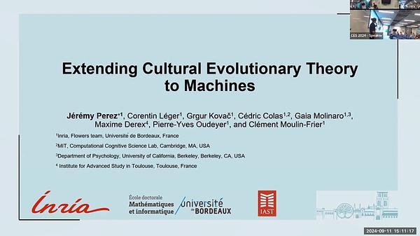LIVE - Extending cultural evolutionary theory to machines