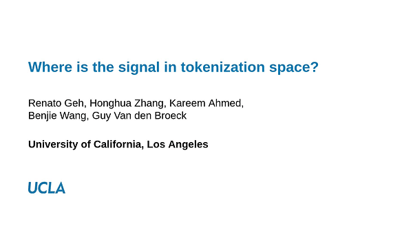 Where is the signal in tokenization space?