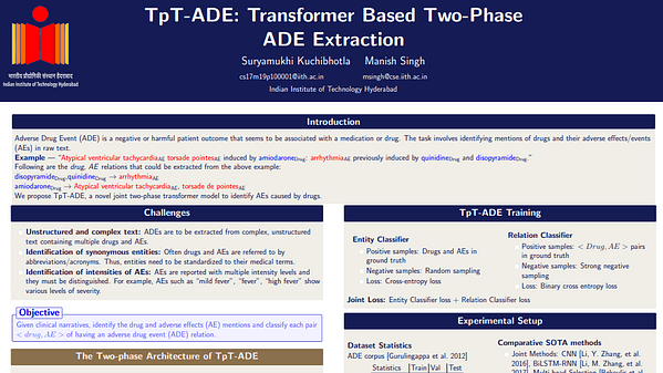 TpT-ADE: Transformer Based Two-Phase ADE Extraction
