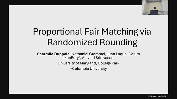 Proportionally Fair Matching via Randomized Rounding