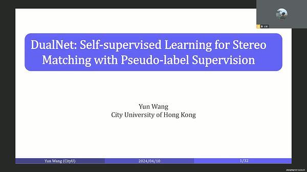 DualNet: Robust Self-Supervised Stereo Matching with Pseudo-Label Supervision
