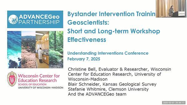Bystander Intervention Training for Geoscientists: Short and Long-term Workshop Effectiveness