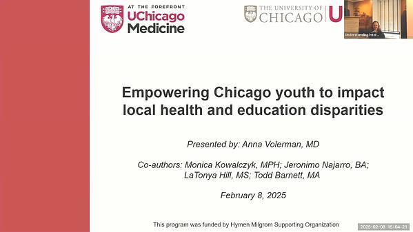 Empowering Chicago Youth to Impact Local Health and Education Disparities