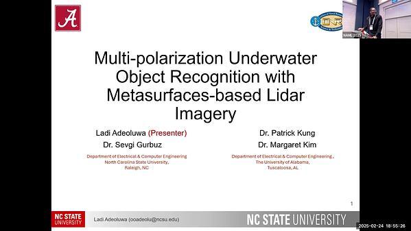 Multi-polarization Underwater Object Recognition with Metasurfaces-based Lidar Imagery