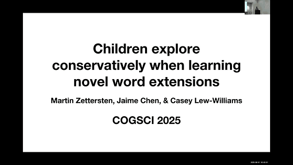 Children explore conservatively when learning novel word extensions