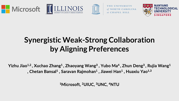 Synergistic Weak-Strong Collaboration by Aligning Preferences