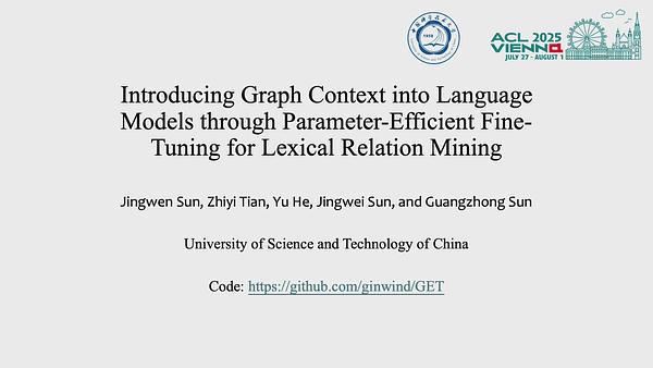 Introducing Graph Context into Language Models through Parameter-Efficient Fine-Tuning for Lexical Relation Mining