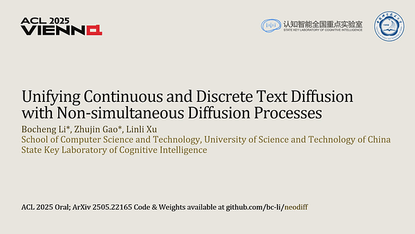 Unifying Continuous and Discrete Text Diffusion with Non-simultaneous Diffusion Processes