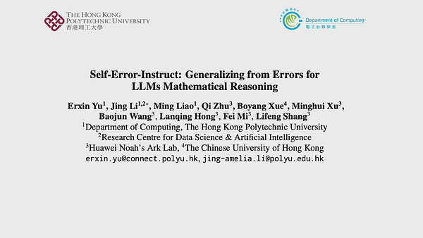 Self-Error-Instruct: Generalizing from Errors for LLMs Mathematical Reasoning