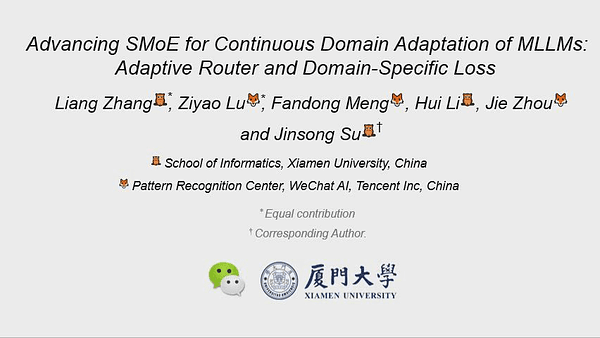 Advancing SMoE for Continuous Domain Adaptation of MLLMs: Adaptive Router and Domain-Specific Loss