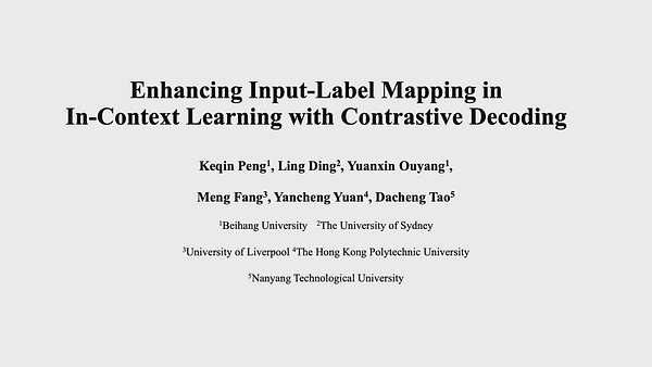 Enhancing Input-Label Mapping in In-Context Learning with Contrastive Decoding