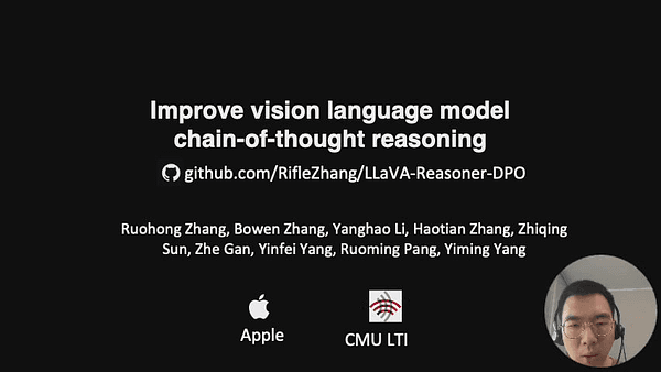 Improve Vision Language Model Chain-of-thought Reasoning