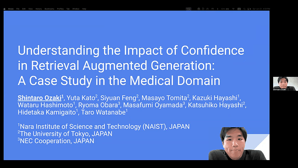 Understanding the Impact of Confidence in Retrieval Augmented Generation: A Case Study in the Medical Domain