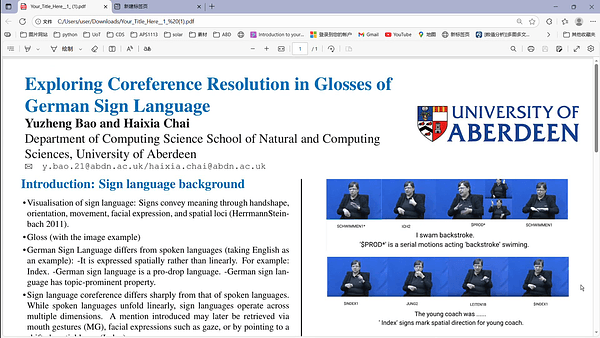 Exploring Coreference Resolution in Glosses of German Sign Language