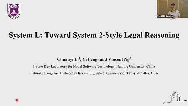 System L: Toward System 2-Style Legal Reasoning