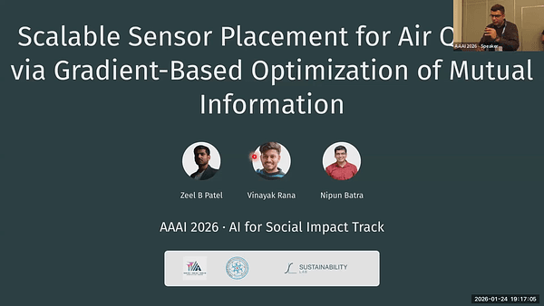 Scalable Air-Quality Sensor Placement via Gradient-Based Mutual Information Maximization