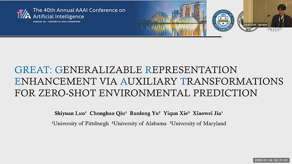 GREAT: Generalizable Representation Enhancement via Auxiliary Transformations for Zero-Shot Environmental Prediction