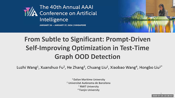 From Subtle to Significant: Prompt-Driven Self-Improving Optimization in Test-Time Graph OOD Detection