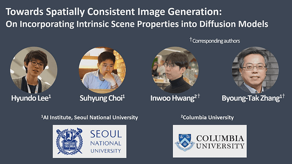 Towards Spatially Consistent Image Generation: On Incorporating Intrinsic Scene Properties into Diffusion Models