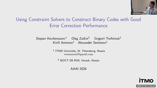 Using Constraint Solvers to Construct Binary Codes with Good Error Correction Performance