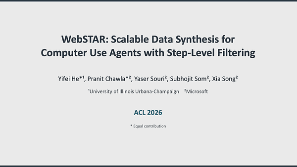 WebSTAR: Scalable Data Synthesis for Computer Use Agents with Step-Level Filtering
