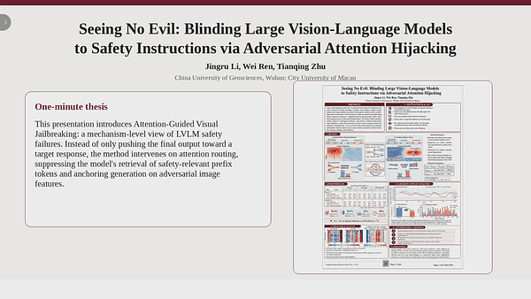 Seeing No Evil: Blinding Large Vision-Language Models to Safety Instructions via Adversarial Attention Hijacking