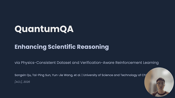QuantumQA: Enhancing Scientific Reasoning via Physics-Consistent Dataset and Verification-Aware Reinforcement Learning