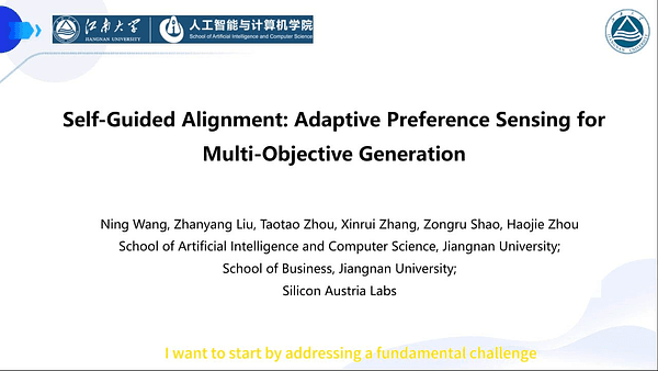 Self-Guided Alignment: Adaptive Preference Sensing for Multi-Objective Generation