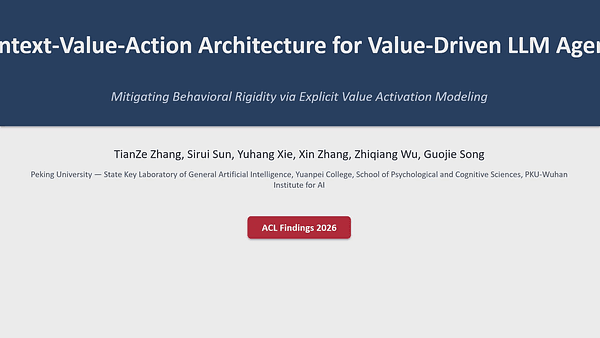 Context-Value-Action Architecture for Value-Driven Large Language Model Agents