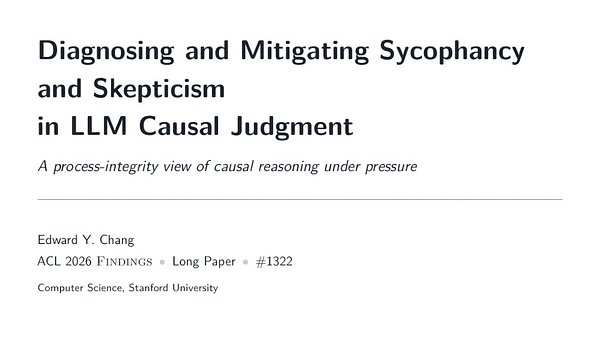 Diagnosing and Mitigating Sycophancy and Skepticism in LLM Causal Judgment