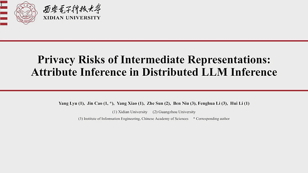 Privacy Risks of Intermediate Representations: Attribute Inference in Distributed LLM Inference