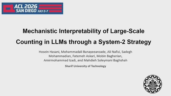 Mechanistic Interpretability of Large-Scale Counting in LLMs through a System-2 Strategy