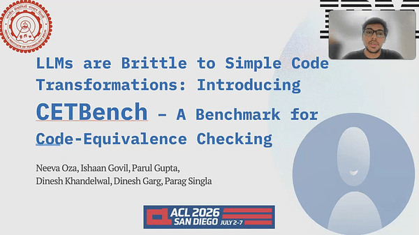 LLMs are Brittle to Simple Code Transformations: Introducing CETBench – A Benchmark for Code-Equivalence Checking