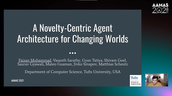 A Novelty-Centric Agent Architecture for Changing Worlds