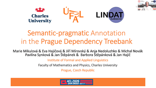 Semantic-pragmatic Annotations in the Prague Dependency Treebank