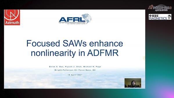  Focused SAWs enhance nonlinearity in ADFMR