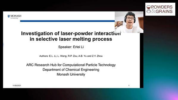 Investigation of laser-powder interaction in laser powder bed fusion process in additive manufacturing