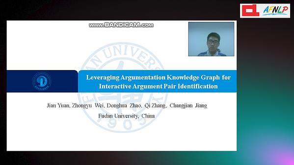 Leveraging Argumentation Knowledge Graph for Interactive Argument Pair Identification