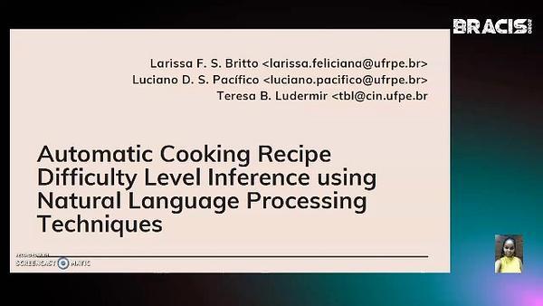 Automatic Cooking Recipe Difficulty Level Inference using Natural Language Processing Techniques