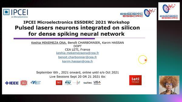 Pulsed lasers neurons integrated on silicon for dense spiking neural network