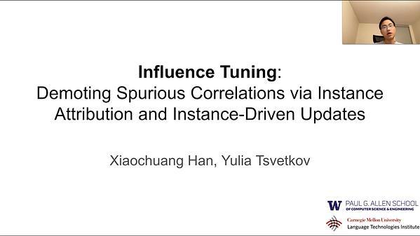 Influence Tuning: Demoting Spurious Correlations via Instance Attribution and Instance-Driven Updates