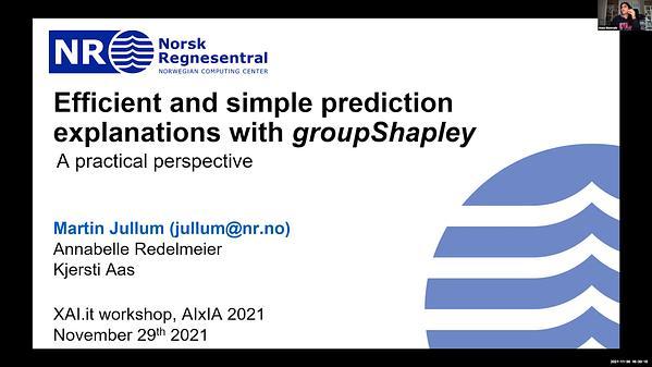Efficient and simple prediction explanations with groupShapley: A practical perspective