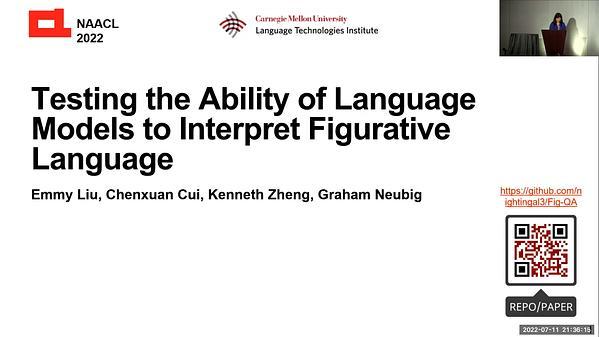 Testing the Ability of Language Models to Interpret Figurative Language