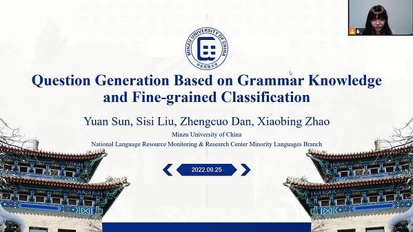 Question Generation Based on Grammar Knowledge and Fine-grained Classification