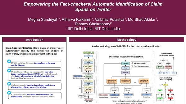 Empowering the Fact-checkers! Automatic Identification of Claim Spans on Twitter
