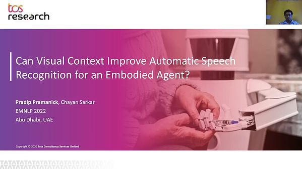 Can Visual Context Improve Automatic Speech Recognition for an Embodied Agent?