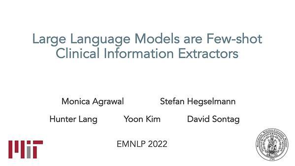 Large language models are few-shot clinical information extractors
