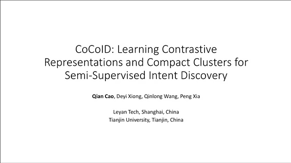 CoCoID: Learning Contrastive Representations and Compact Clusters for Semi-Supervised Intent Discovery
